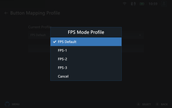 Se pueden seleccionar cuatro perfiles diferentes para el modo FPS