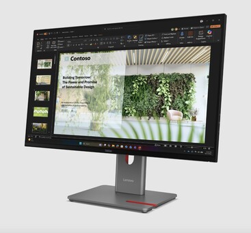 Vista frontal del monitor OLED Lenovo P27UL.