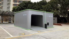 Una de las primeras estaciones de intercambio de baterías de EVOGO (imagen: Li Zijian/FAP)