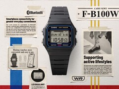 Los nuevos relojes F-B100W de Casio incorporan Bluetooth y el recuento de pasos al diseño clásico del F-91W