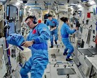 Algunos astronautas chinos en la estación espacial china Tiangong (Fuente de la imagen: Agencia Espacial Tripulada China; recortada)