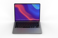 Un render de cómo podría ser el MacBook Pro 14. (Fuente de la imagen: Luke Miani &amp;amp; Ian Zelbo)