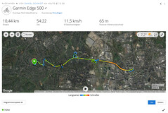 Garmin Edge 500: ruta general