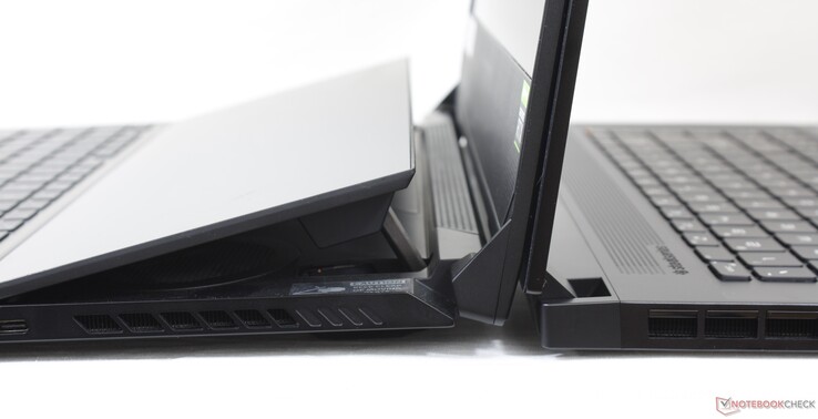Izquierda: Asus Zephyrus Duo 15 SE, derecha: MSI GS66 Izquierda: Asus Zephyrus Duo 15 SE, derecha: MSI GS66