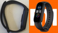 La Xiaomi Mi Band 6 (L) no parece drásticamente diferente de la Mi Band 5 (R), al menos desde el lado. (Fuente de la imagen: Xiaomi - editado)