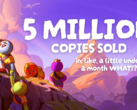 En la imagen, el gráfico compartido por la cuenta X de Aggro Crab para celebrar que se han vendido 5 millones de copias. (Fuente de la imagen: @Aggro Crab en X/Twitter)
