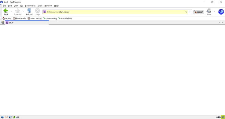 Versión 2.53.22: Stuff.co.nz no se carga en absoluto (Fuente de la imagen: Captura de pantalla - Notebookcheck)