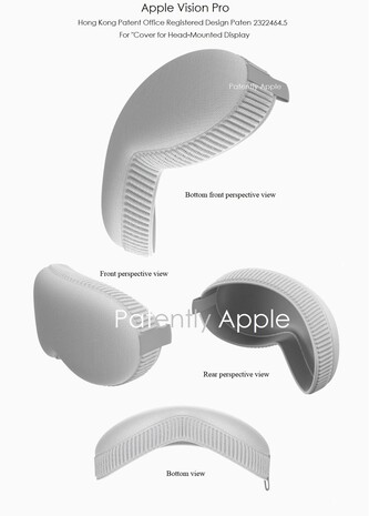 Las patentes apuntan a una cubierta Vision Pro fabricada con un tejido suave al tacto (Fuente: PatentlyApple)