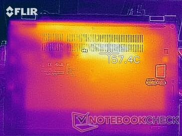 Temperaturas superficiales - prueba de esfuerzo (abajo)