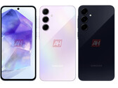 El Galaxy A55 se ha filtrado hasta ahora en tres colores. (Fuente de la imagen: Android Headlines)