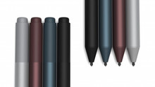 Surface Pen en cuatro colores: platino, negro, borgoña, azul cobalto