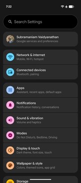 Página de configuración