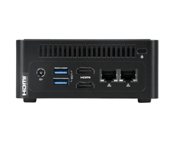 E/S trasera del mini PC NUC Box de NovaCustom. (Fuente de la imagen: NovaCustom)