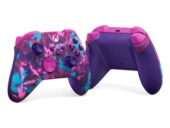 El mando inalámbrico Xbox Heart Breaker Edición Especial presenta vibrantes tonos rosas, morados y azules. (Fuente de la imagen: Xbox)