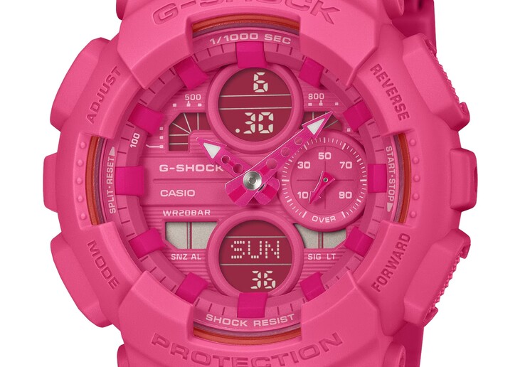 El reloj G-Shock GMDS5610PK-4 modelo Pink Ribbon se presenta en un color rosa a juego con el utilizado por la BCRF en su logotipo. (Fuente de la imagen: Casio)