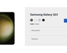 Samsung Galaxy S23 AT&T listado (Fuente: CNET)