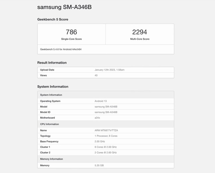 (Fuente de la imagen: Geekbench)