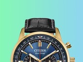 El nuevo cronógrafo Racing de Citizen combina una esfera azul con una caja en tono dorado.
