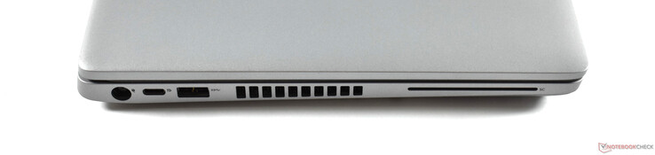 Izquierda: Fuente de alimentación, USB-C 3.2 Gen 1, USB-A 3.0, lector de tarjetas inteligentes