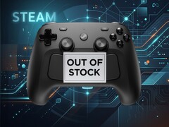 Steam Controller mostrado con el cartel de agotado