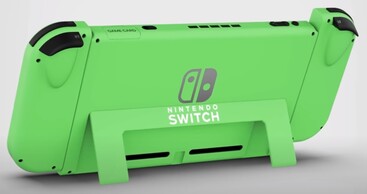 Concepto de Switch 2 con un gran pie de apoyo. (Fuente de la imagen: ZONEofTECH)