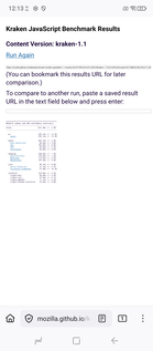 Kraken benchmark - Firefox (Fuente de la imagen: Captura de pantalla - Sergey Tarasov - Notebookcheck)