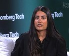 Una captura de pantalla de la CEO de Xbox, Asha Sharma, hablando con Bloomberg
