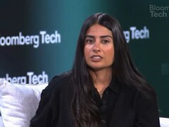 Una captura de pantalla de la CEO de Xbox, Asha Sharma, hablando con Bloomberg