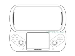 La llamada Anbernic Slide tiene un diseño inusual que se basa en la PSP Go y la Nintendo 3DS. (Fuente de la imagen: vía Nittrx)