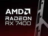 AMD ha confirmado la marca Radeon RX 7400 en lugar de una imagen real del producto. (Fuente de la imagen: AMD - editado)
