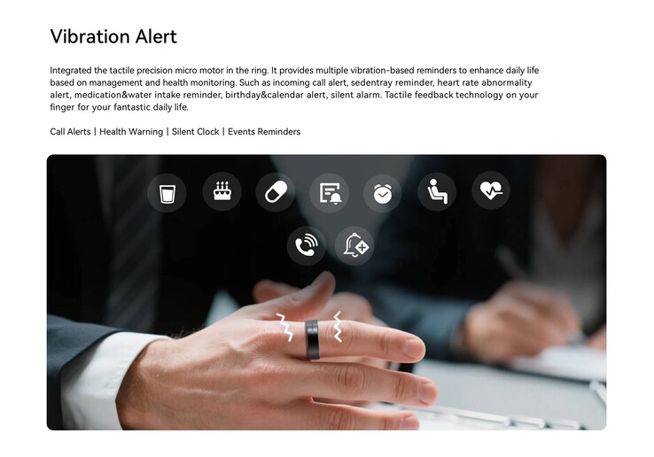 El Vibe es un nuevo anillo inteligente con motor de vibración y entradas táctiles (Fuente de la imagen: Rollme)