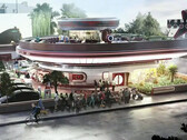 Render del Supercargador Diner and Drive-In Movie (imagen: Tesla)