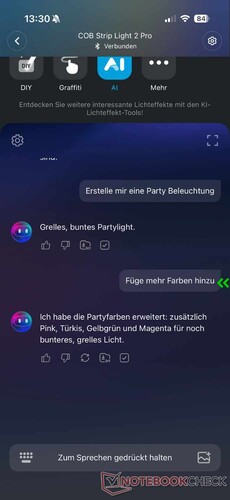 El bot de iluminación con IA responde a entradas de texto y a la voz.