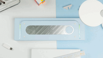 Teclado mecánico inalámbrico ND104 en azul. (Fuente de la imagen: Chilkey)