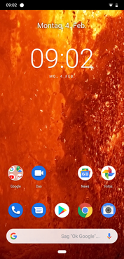 Pantalla de inicio predeterminada