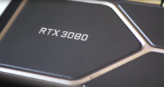 La edición fundadora del RTX 3080 con su 8 al revés. (Fuente de la imagen: Fundición Digital)