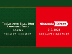 El 40.º aniversario de «The Legend of Zelda» y las fechas de los anuncios de Nintendo Direct, una al lado de la otra