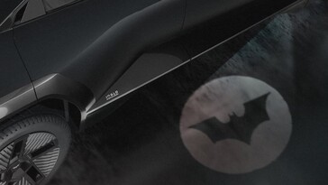 El charco del espejo retrovisor del Mahindra Batman EV (Fuente de la imagen: Mahindra)