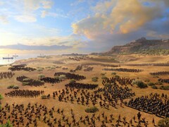 Una imagen que muestra un ejército en A Total War Saga: Troy, ahora con un 66% de descuento en Steam.