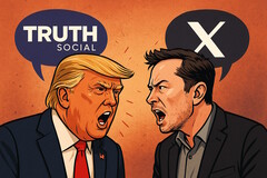 Trump y Musk se están difamando mutuamente en sus plataformas de redes sociales. (Fuente de la imagen: AI generated)