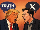 Trump y Musk se están difamando mutuamente en sus plataformas de redes sociales. (Fuente de la imagen: AI generated)