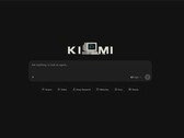 Pantalla de inicio de la interfaz web de Kimi con campo de entrada y el logotipo de K3