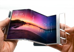 La tecnología AMOLED flexible triflexible de Samsung Display. (Imagen: Samsung)