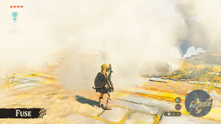 Link puede crear escudos de humo que oscurecen la visión del enemigo durante el combate, lo que le permite conseguir un Golpe furtivo.