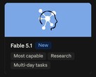 Ficha técnica de Claude Fable 5.1 con una nueva insignia