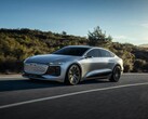 El frontal de la ya vista berlina eléctrica Audi A6 e-tron recibió algunos cambios de diseño respecto al concept car (Imagen: Audi)