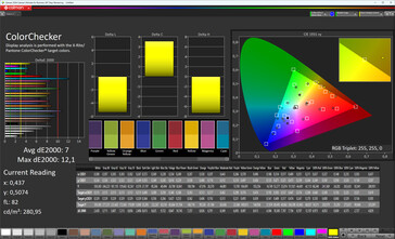 Colores (modo de contraste: automático, modo de color: cálido, espacio de color de destino: sRGB)
