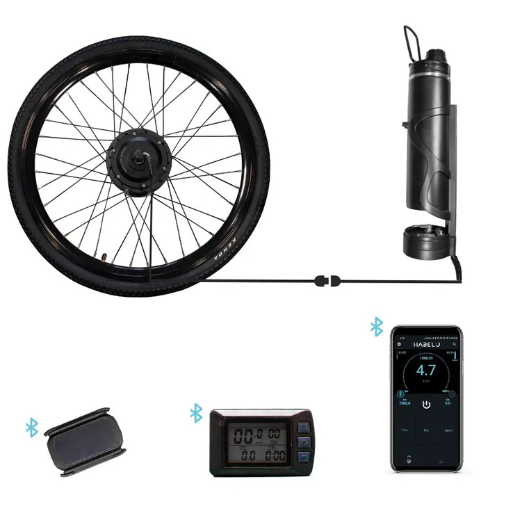 El kit de conversión a e-bike Habelo Clic&amp;Go 2.0 tiene un motor de 250W. (Fuente de la imagen: Habelo)