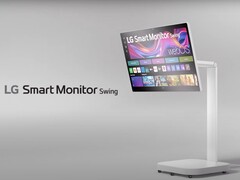 El LG Smart Monitor Swing toma prestado el soporte con ruedas del LG StanbyME. (Fuente de la imagen: LG)
