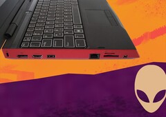 El portátil Alienware obtuvo una puntuación del 84%. (Fuente de la imagen: Notebookcheck/Alienware - editado)